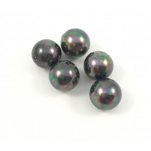 ROUND BEAD 10MM BLACK PEARL SHELL (PACK OF 146 BEADS)